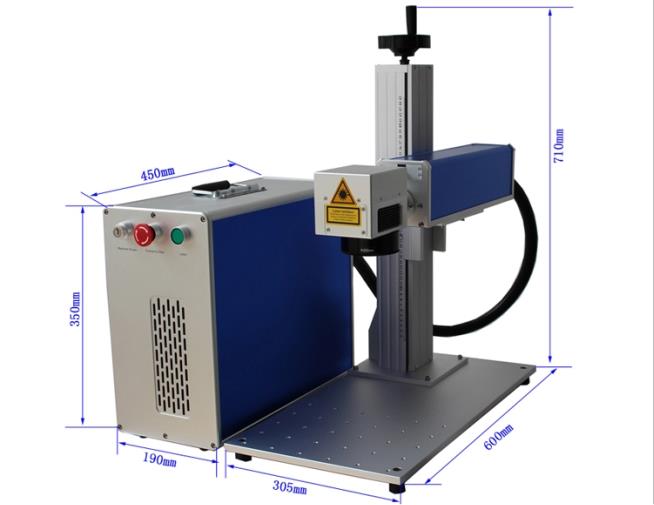 Metal sənayesi üçün yüksək keyfiyyətli metal oyma maşını üçün 30w split lazer markalama maşını